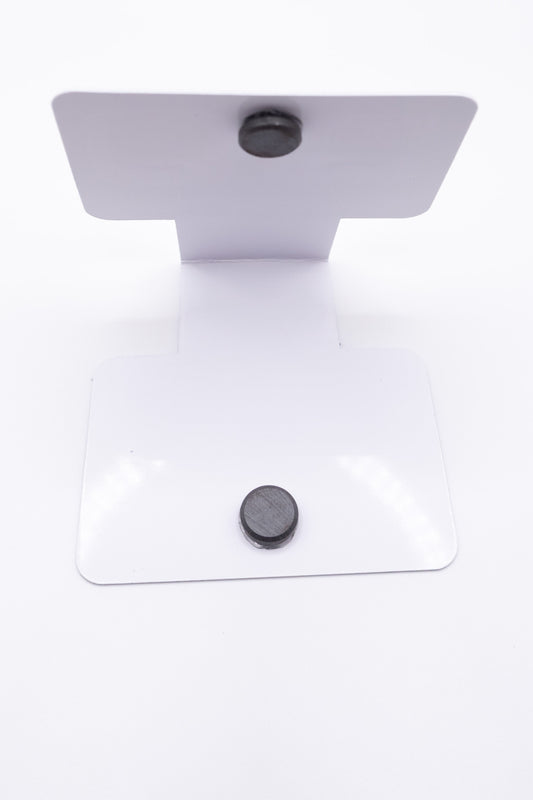 Library card with a muslim cat illustration on a white background with magnets