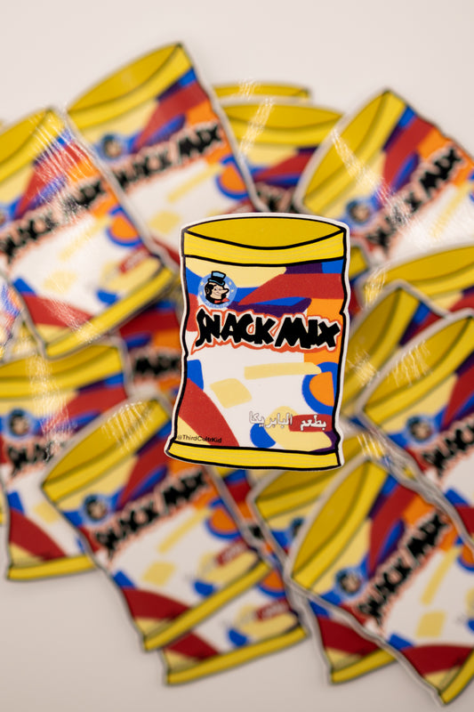 colorful 'Snack Mix' sticker 